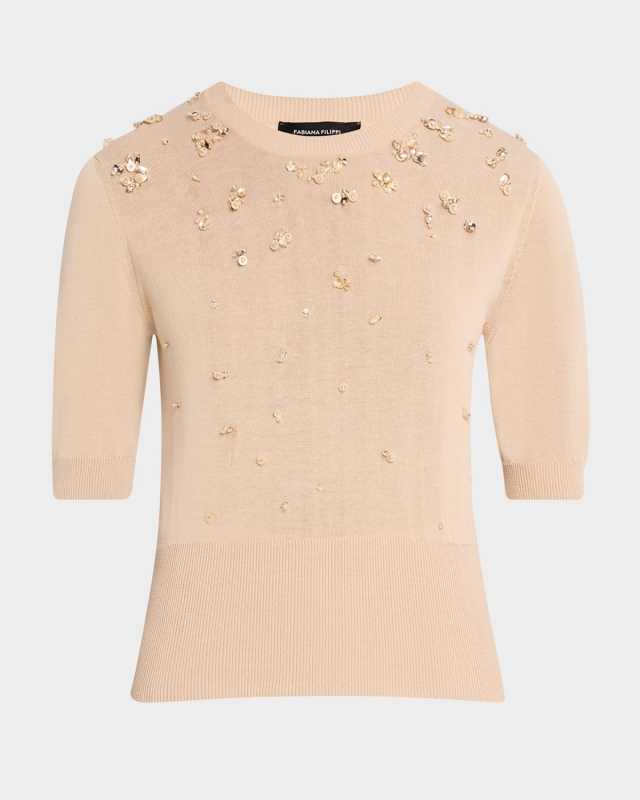 Crewneck Sequin Degrade Sweater